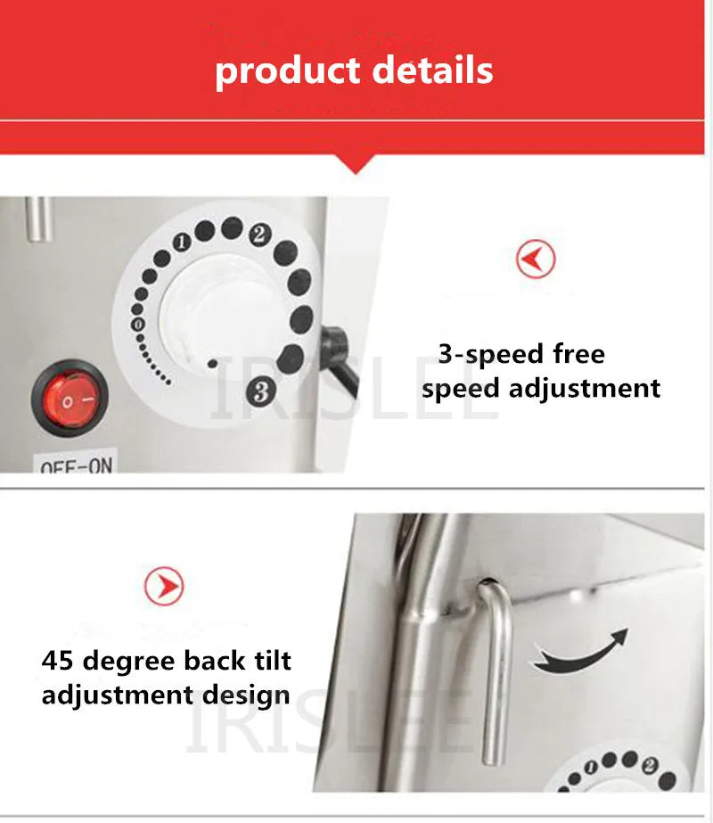 Food Processor 10L 500W 3-speed Kitchen Stand Mixer Cream Egg Whisk Blender Cake Dough Mixer Bread Maker Machine