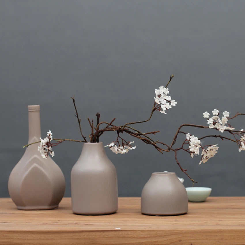Creative Chinese Black White Ceramic Vase Decor crafts Tabletop Flowerpot Weddings Living Room Home Decoration
