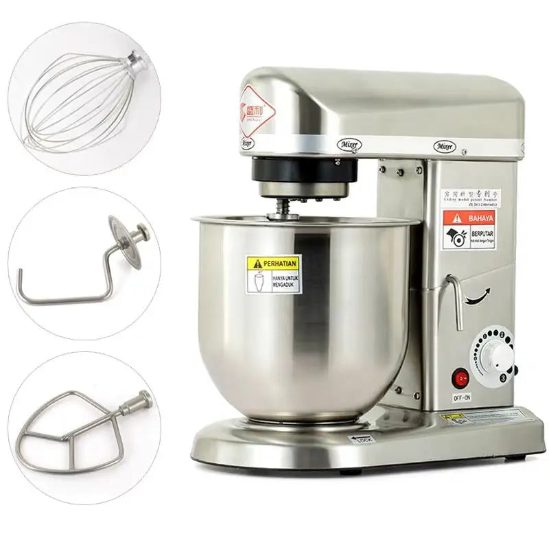 Food Processor 10L 500W 3-speed Kitchen Stand Mixer Cream Egg Whisk Blender Cake Dough Mixer Bread Maker Machine