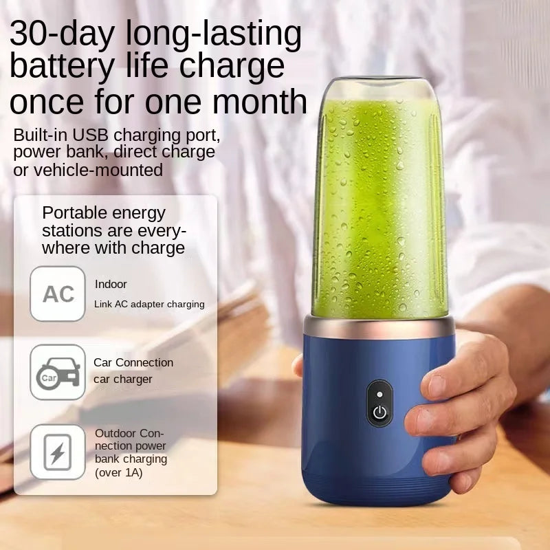 400ml Portable Juicer Blender Electric Fruit Juicer USB Charging Lemon Orange Fruit Juicing Cup Smoothie Blender Machine