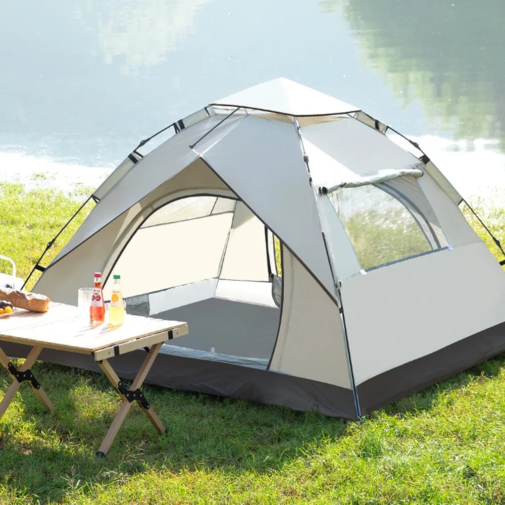 Folding Tent Camping Awning Travel Outdoor Air Tent 100% Water Proof Silver Coating Anti-UV Tent Outdoor Pop Up Ultra-light