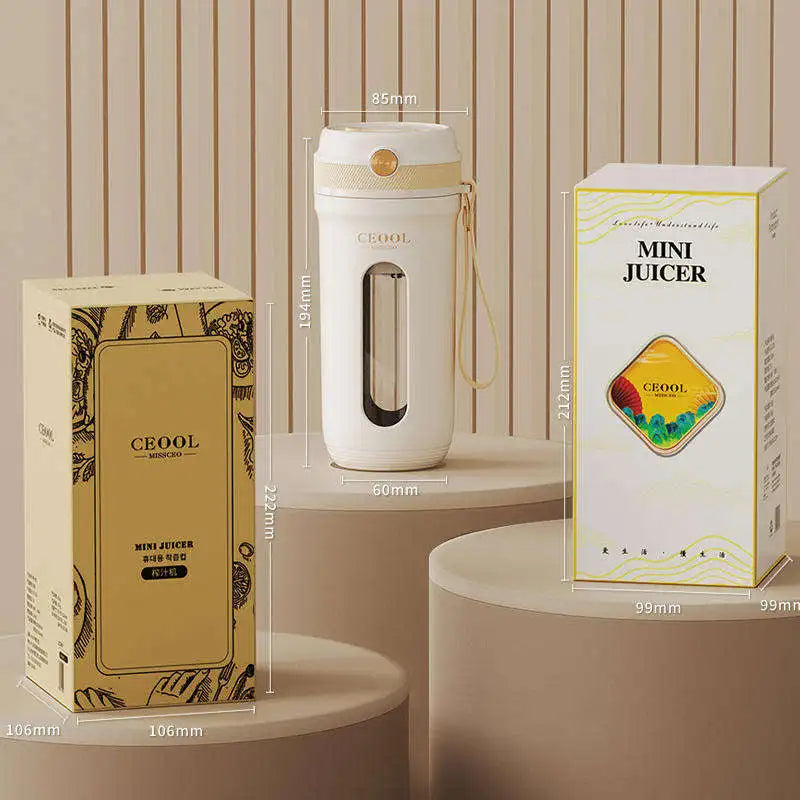 Fast Fresh Fruit Juicer Hand Cup Blender 340ml Mini Portable 304 Stainless ice Crusher Machine IP68 Eyedropper TypeC Rechargable