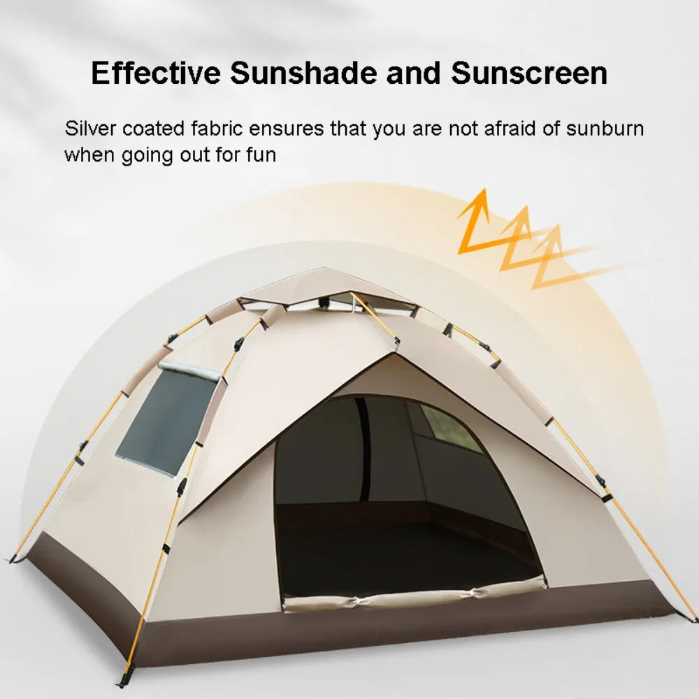 Folding Tent Camping Awning Travel Outdoor Air Tent 100% Water Proof Silver Coating Anti-UV Tent Outdoor Pop Up Ultra-light
