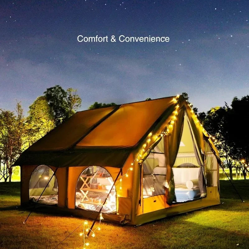 Inflatable Tent for Camping Large Blow Up Air Tents House, No Assembly Needed Luxury