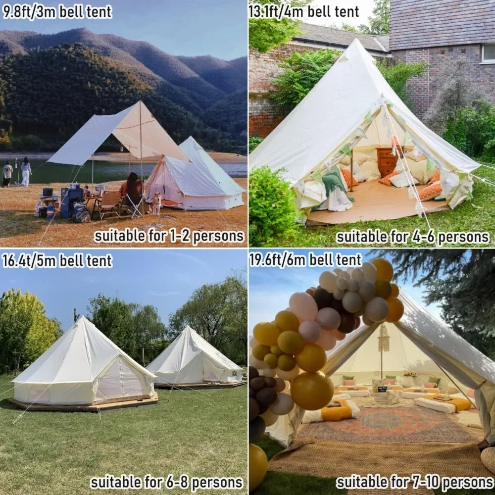 4 Meters Outdoor hunting camping picnic Oxford luxury yurt bell tent is suitable for camping and easy to build tents.