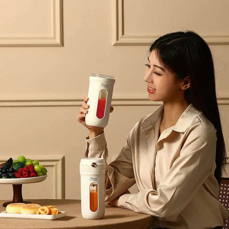 Fast Fresh Fruit Juicer Hand Cup Blender 340ml Mini Portable 304 Stainless ice Crusher Machine IP68 Eyedropper TypeC Rechargable