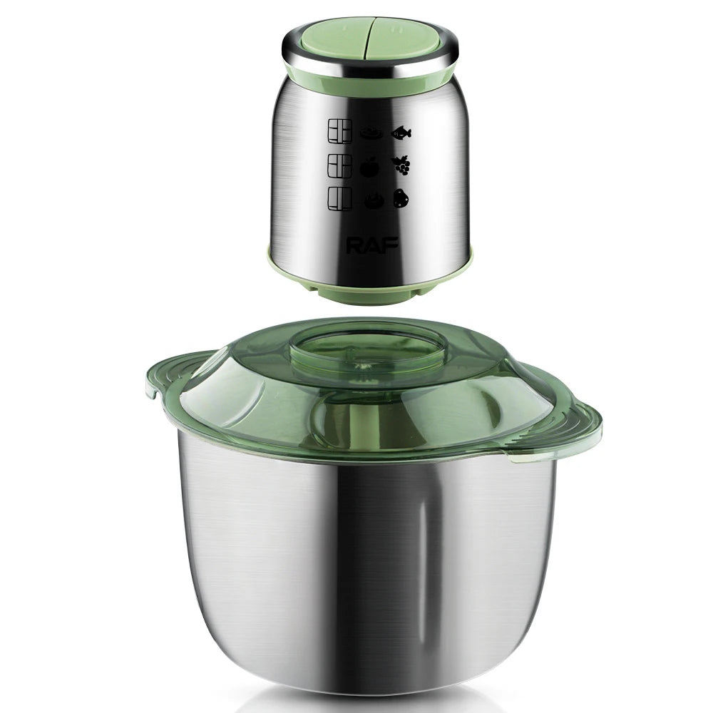 5L 1000W Electric Meat Grinder Stainless Steel Chopper Meat Mincer Blender Machine for Kitchen Food Processor Mixer 220V 다지기 분쇄기