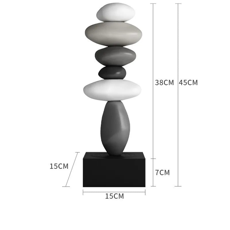 Feng Shui Stone Resin Sculpture, Modern Art Stone Carving Model, Desktop Decoration, Home Garden Decoration Crafts, Gifts