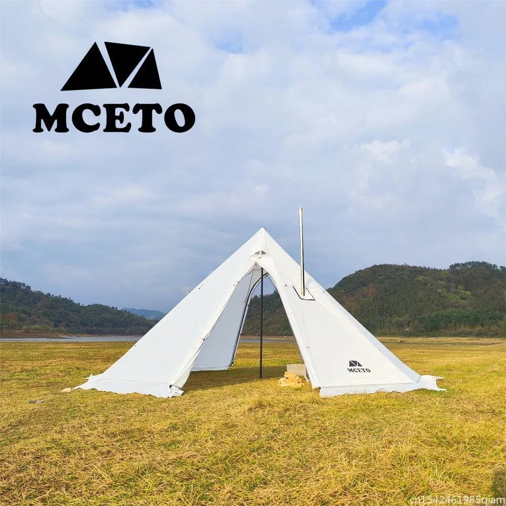 500PRO Tipi Hot Tent with Fire Retardant Stove Jack 5~8 Person Teepee Tents for Family Team Outdoor Backpacking Camping Hiking