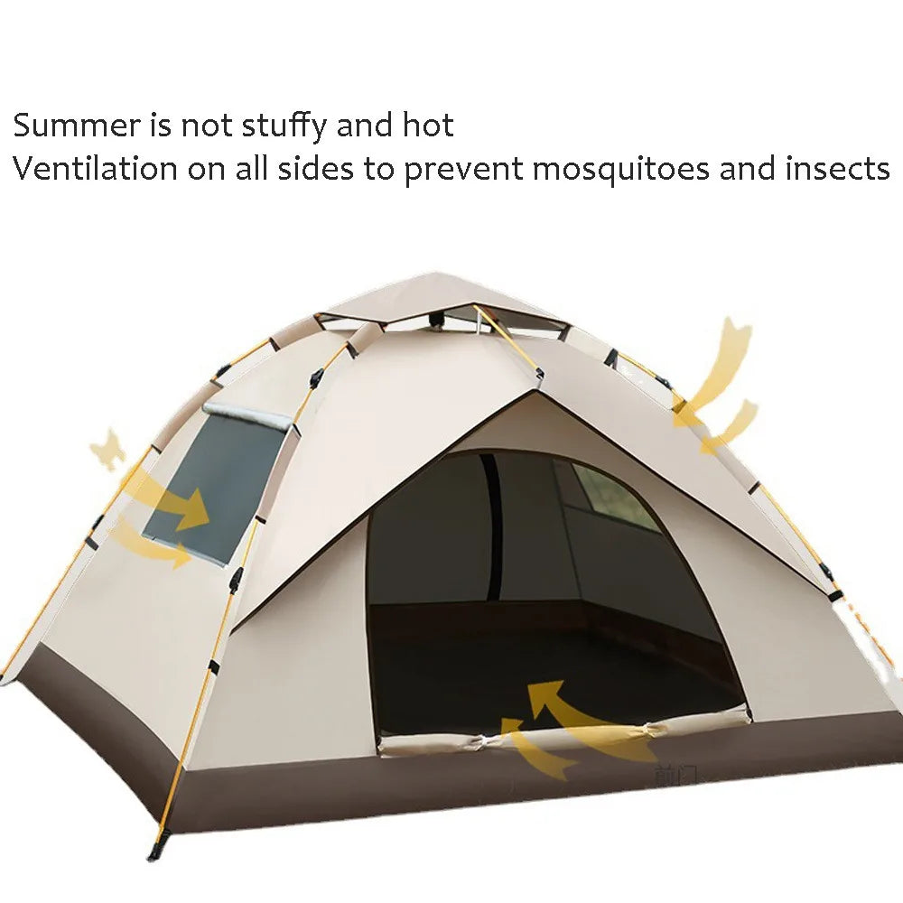 Folding Tent Camping Awning Travel Outdoor Air Tent 100% Water Proof Silver Coating Anti-UV Tent Outdoor Pop Up Ultra-light