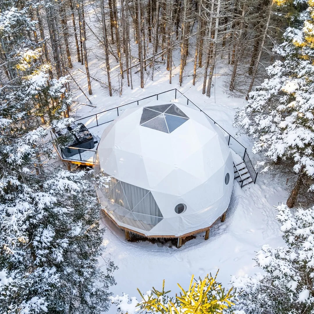 Geodesic Dome US Or Plan Luxury Hotel Tents Resort Forest Glamping Dome Pvc Dome Camping Transparent Tent