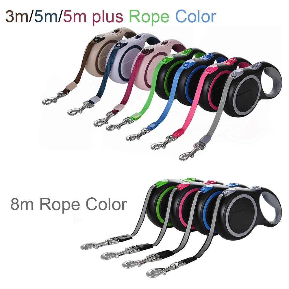 Dog Leash 3m 8m Automatic Lead Belt Chain For Small Big Dogs Durable Retractable Puppy Cat Traction Rope Outdoor Pet Accessories
