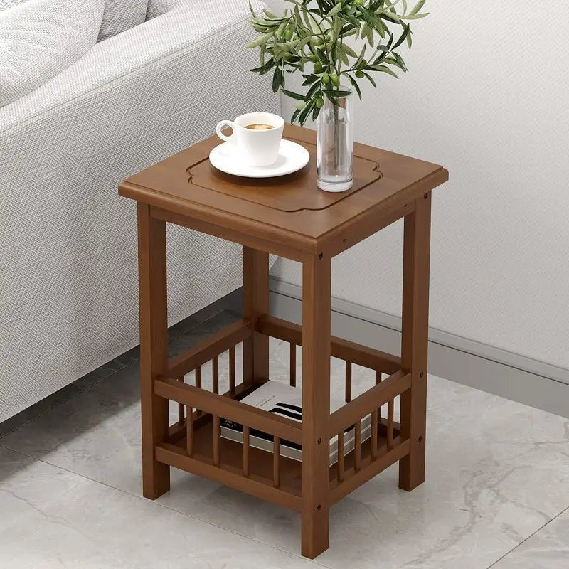Creative Table Portable Small Tea Table Modern Simple Household Sofa Edge Cabinet Sofa Side Table Corner Bamboo Rack Storage New