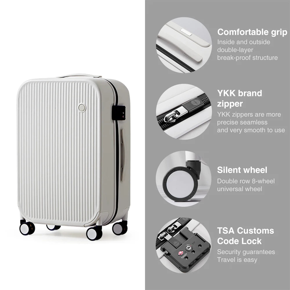 Mixi New Design Hardside Rolling Luggage Men Women Travel Suitcase 100% PC with Spinner Wheels TSA Lock Trolley 20 24 26 M9268