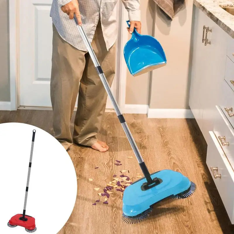 3 Ins1 Multifunctional Hand-push Sweepers Non Electric Adjustable Handle Carpet Floor Sweepers Machine For Pet Hair Loose Debris