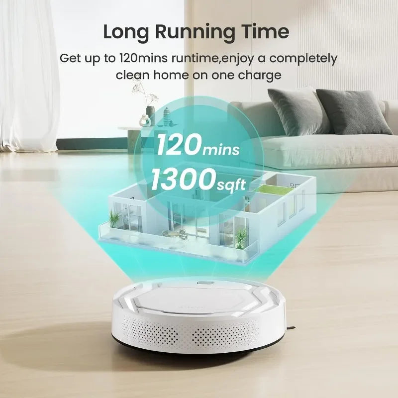 Lefant Robot Vacuum Cleaner, Strong Suction, Runtime, Self-Charging, Control, home appliance Electric Sweeper