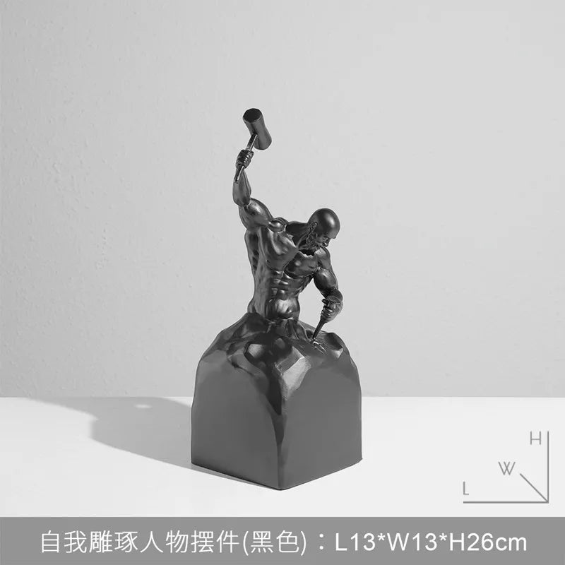 Modern Art Figure Sculptures, Home Decor, Living Room, Carving, Inspiring Soft Decoration, Self Sculpting Figure Sculptures