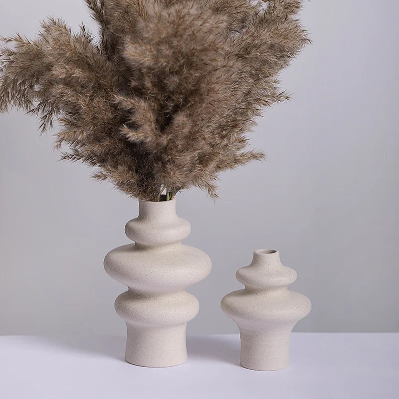 CAPRION Ceramic Vases Home Decor Nordic Room Modern Art Decoration Accessories Desktop Minimalism for Dried Flower Pampas Grass