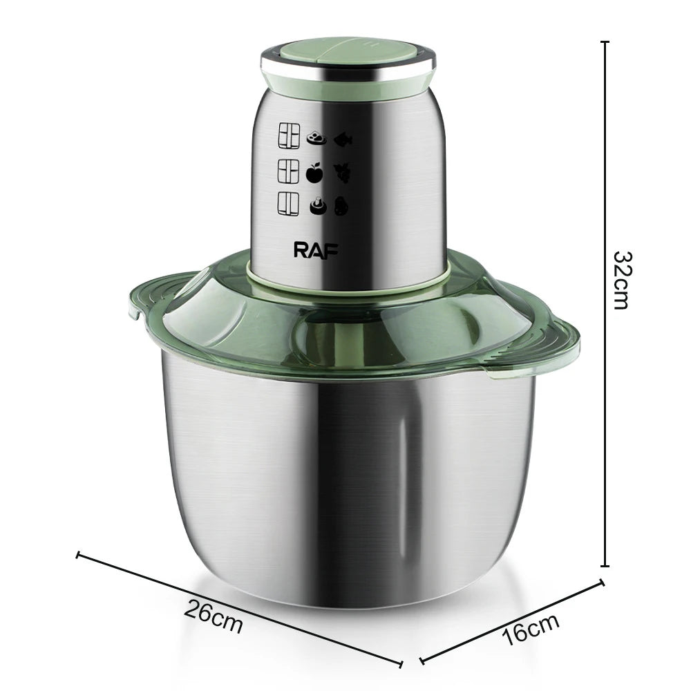 5L 1000W Electric Meat Grinder Stainless Steel Chopper Meat Mincer Blender Machine for Kitchen Food Processor Mixer 220V 다지기 분쇄기