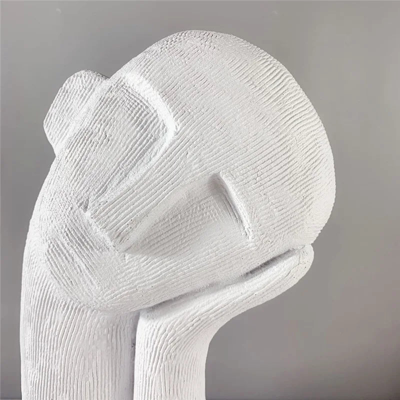Modern Minimalist Abstract White Figure Sculpture Decoration Resin Crafts Office Bedroom Living Room Desktop Home Decoration