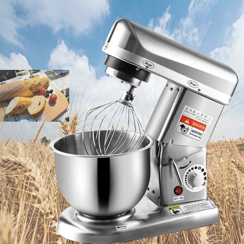 Food Processor 10L 500W 3-speed Kitchen Stand Mixer Cream Egg Whisk Blender Cake Dough Mixer Bread Maker Machine