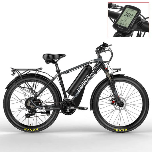 26 Inch Electric Bicycle, 400W 48V Strong Power, Removable Lithium Battery, Lockable Suspension Fork, Pedal Assist E-Bike