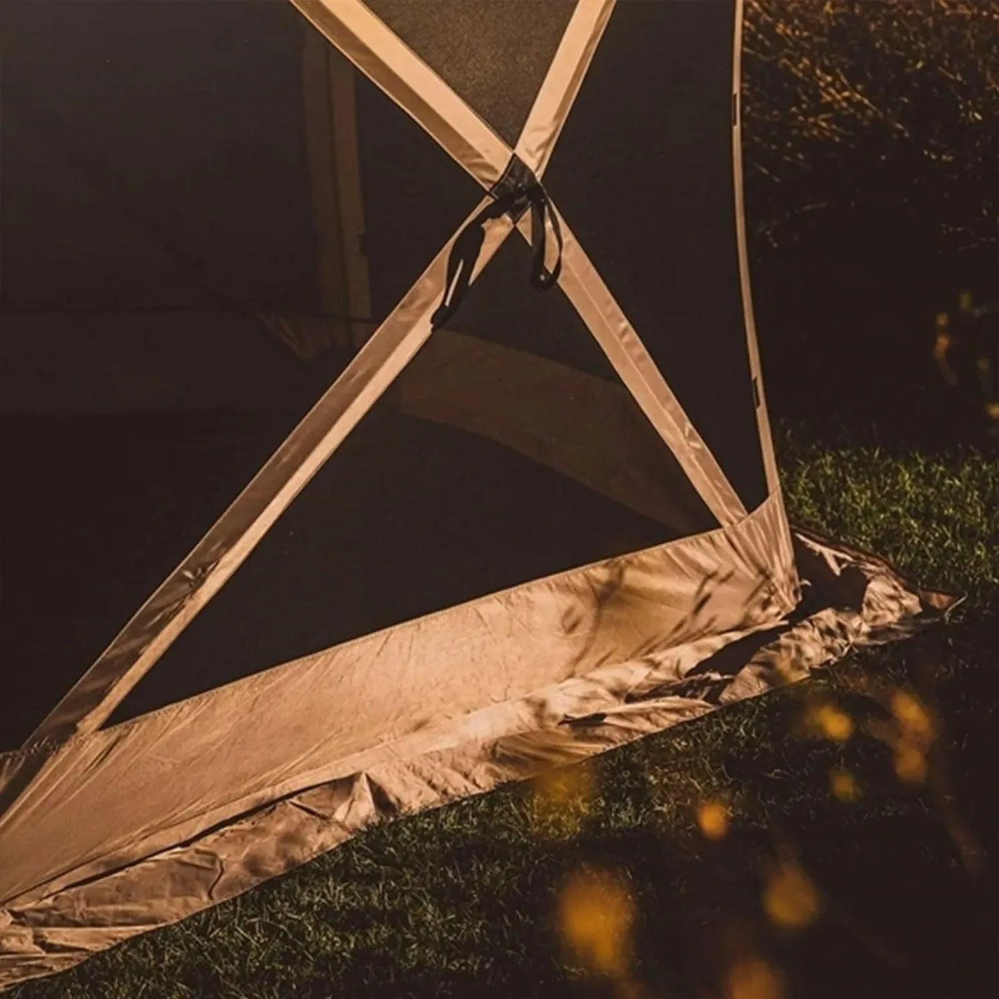 Outdoor Tents  Pop Up 6 Sided Portable Hub Outdoor Gazebo Screen Canopy Tent with Large Main Door and Screens, Desert Sand