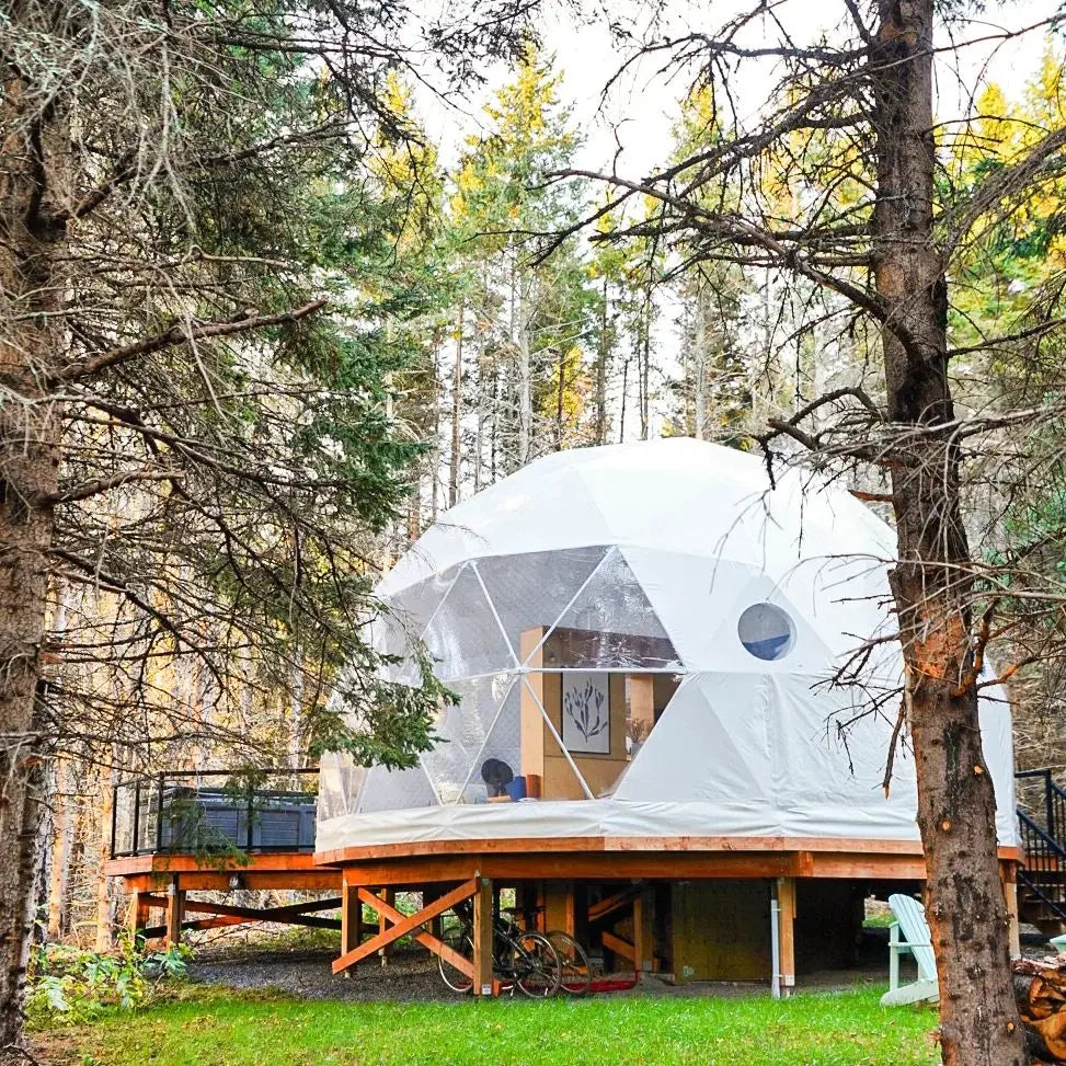 Geodesic Dome US Or Plan Luxury Hotel Tents  Resort Forest Glamping Dome Pvc Dome Camping Transparent Tent