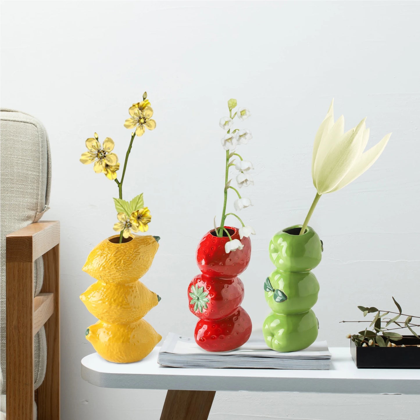 1 Piece Of Simulated Fruit Vase, Flower Arrangement, Creative Modern Style Home, Life, Horticultural Decorations