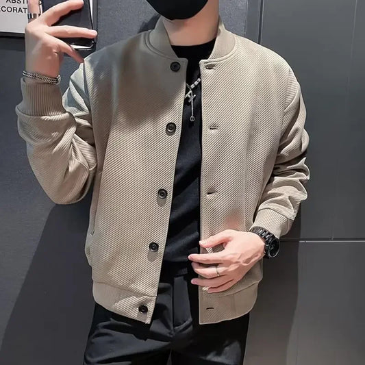 High-grade casual cargo jacket men's fashion top temperament men's wear