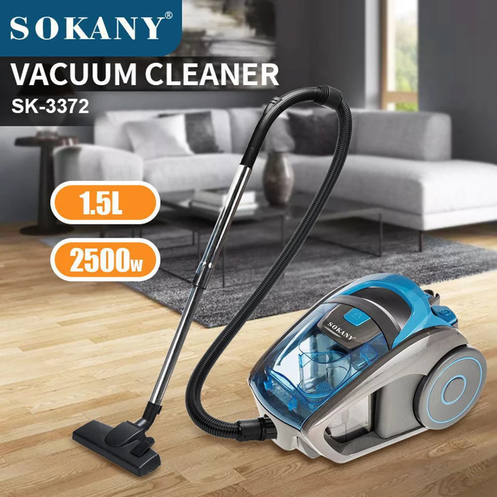 1500ML Electric Vacuum Cleaner Wired Portable 2500W Powerful Dust Cleaning Machine Sweeper for Bed Sofa Home Carpet 청소기 진공청소기