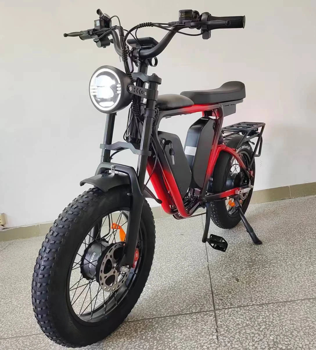 fat tire bike Dual 750w Bafang Motors 20 inch fat tire electric motorcycle e bikes for men ebike beach cruiser