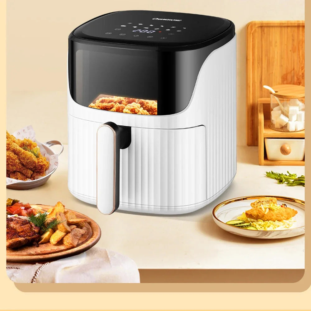 10L Air Fryers Without Oil Hot Air Electric Fryer with Viewable Window Touch Screen Home Deep Fryer AirFryers machine EU Plug